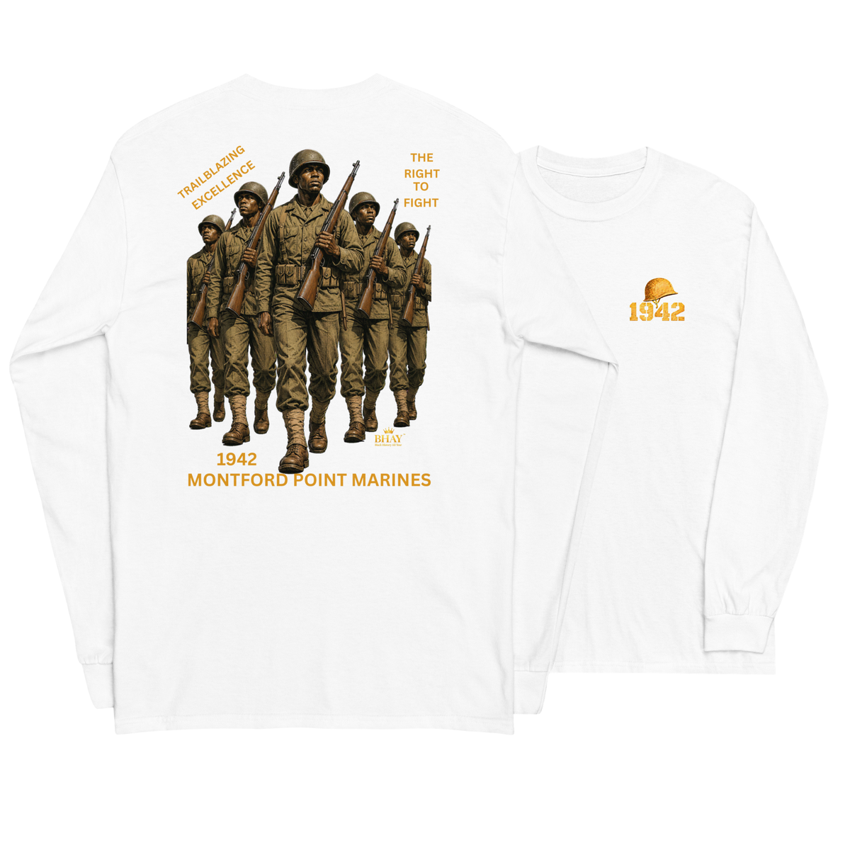 Montford Point Marines Legacy Long Sleeve Tee – The Right to Fight