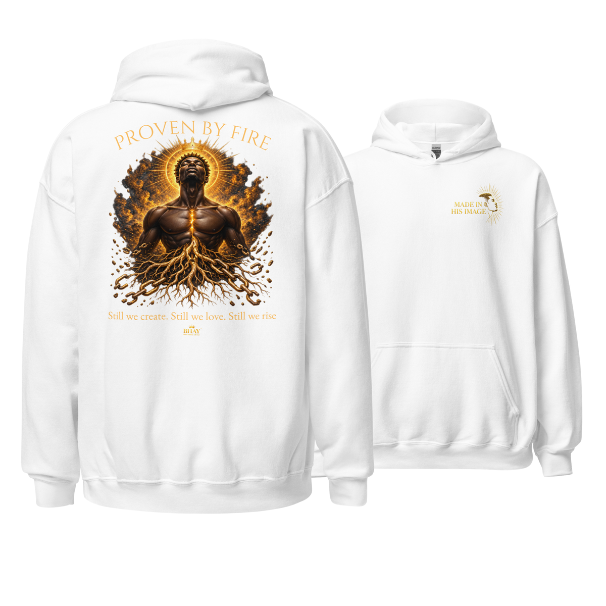 Proven by Fire Premium Hoodie – Made in His Image