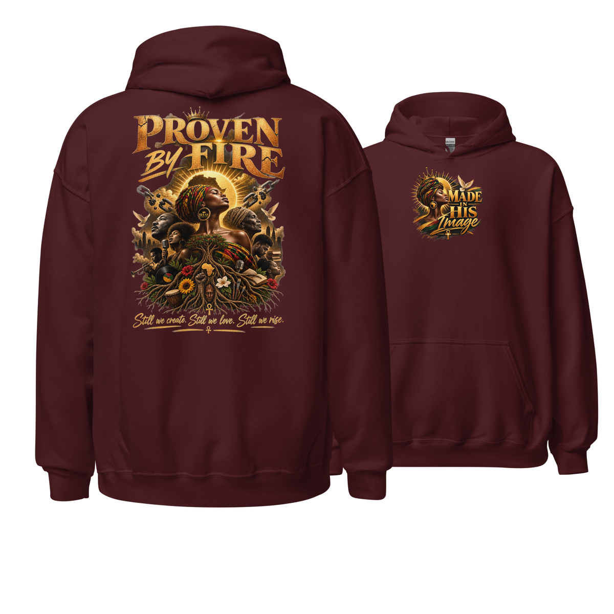 Proven by Fire Premium Hoodie – Her Legacy
